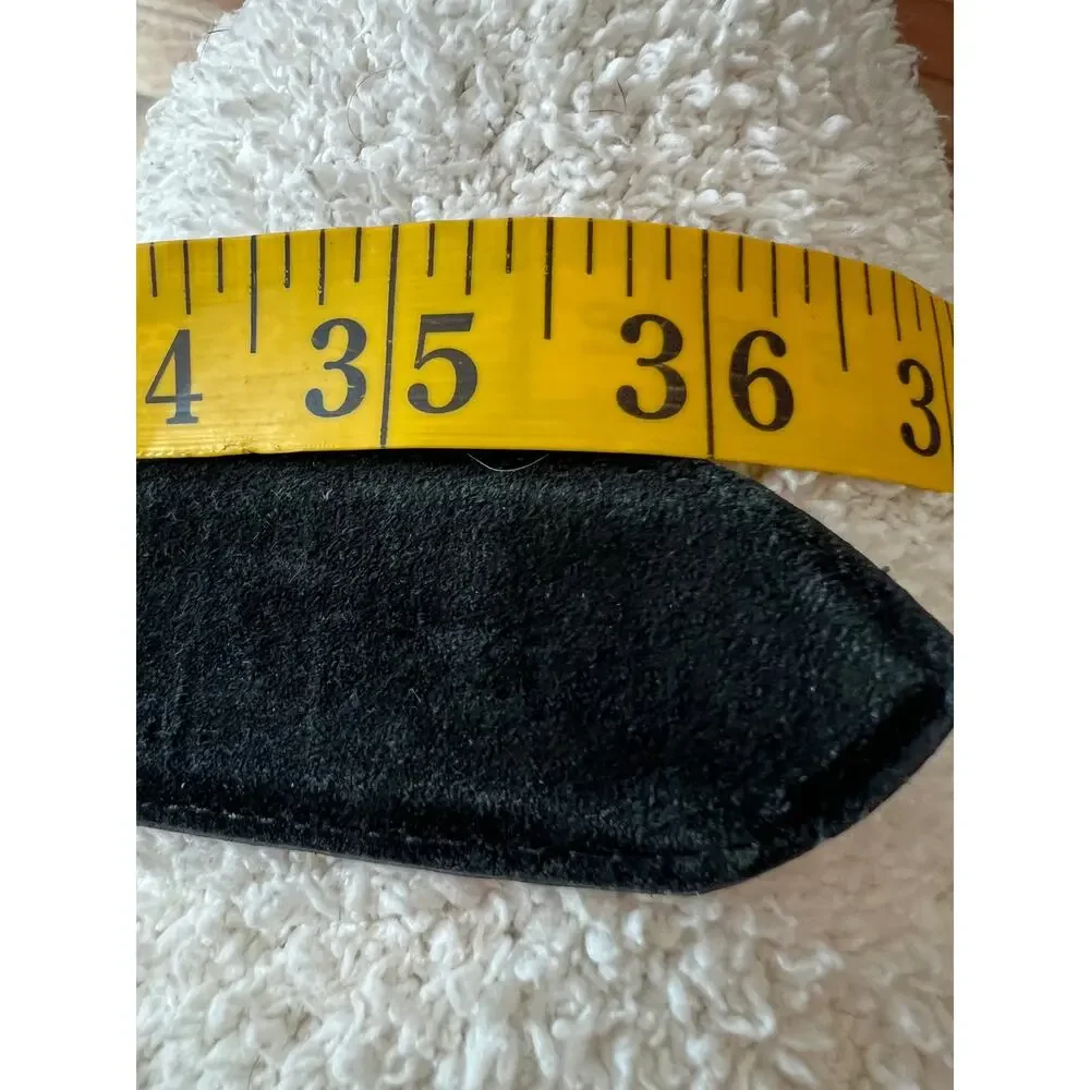 90's vintage L belt calf hair suede black animal print zebra women's wide